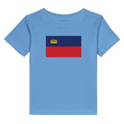 image-Drapeau du Liechtenstein - T-shirt en jersey de coton pour enfant |