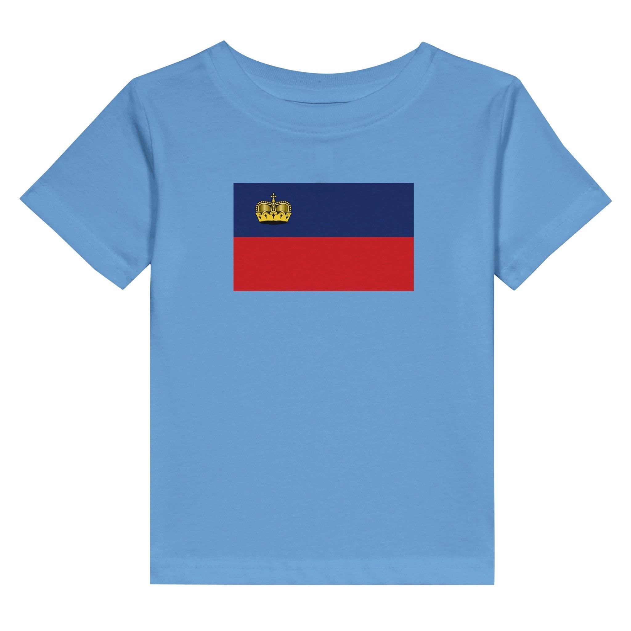 image-Drapeau du Liechtenstein - T-shirt en jersey de coton pour enfant |