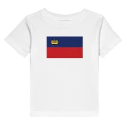image-Drapeau du Liechtenstein - T-shirt en jersey de coton pour enfant |