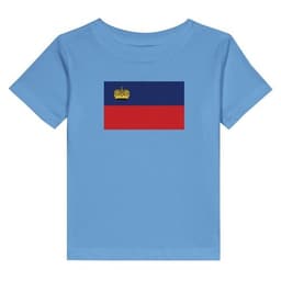 image-Drapeau du Liechtenstein - T-shirt en jersey de coton pour enfant |