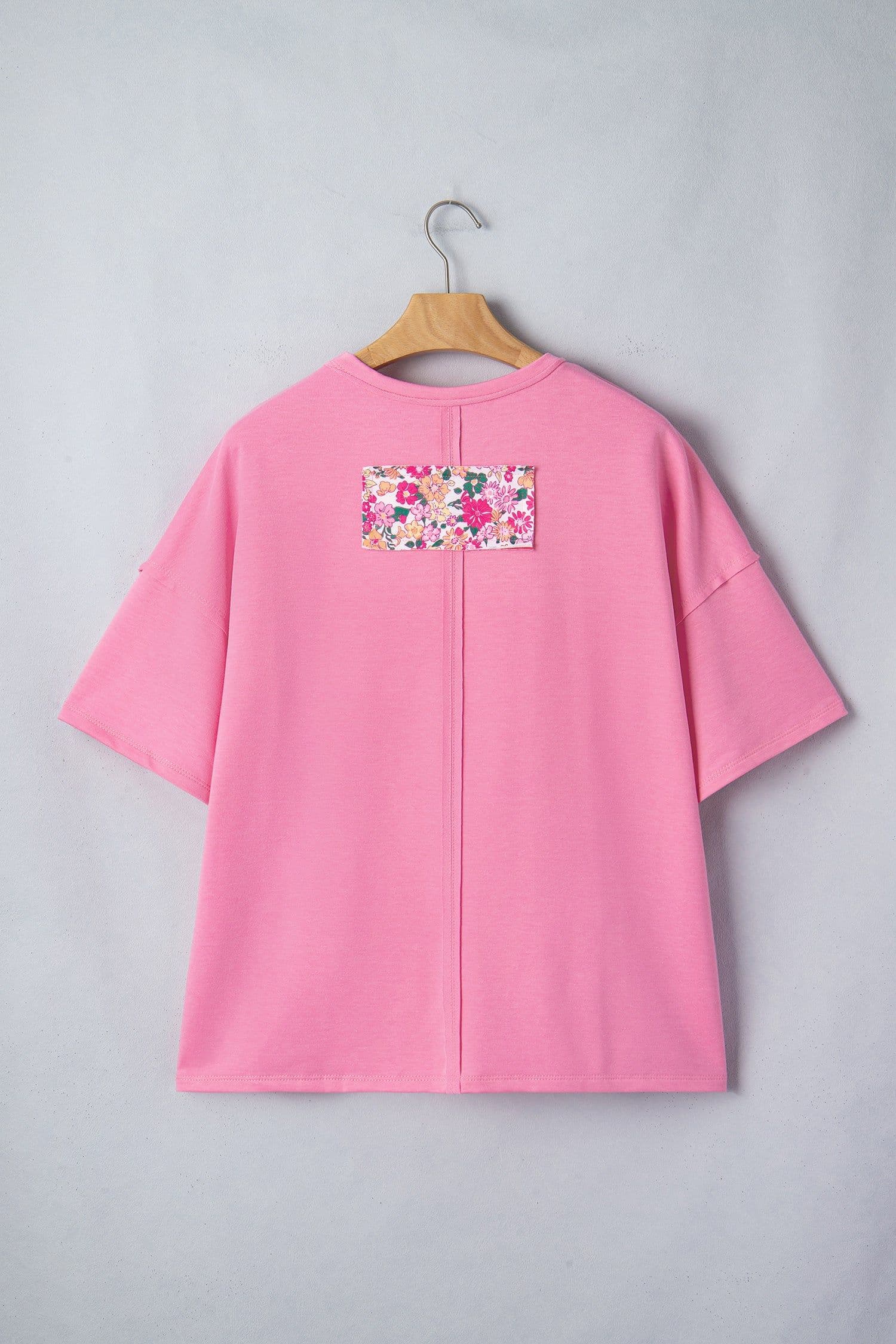 image-Jet Stream Floral Patched Oversized Tee