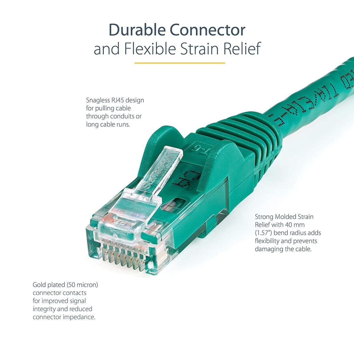 image-UTP Category 6 Rigid Network Cable Startech N6PATC7MGN Green 7 m