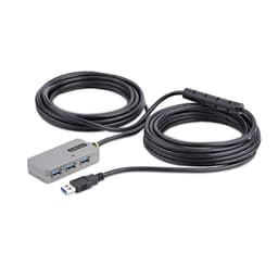 image-USB Hub Startech U01043-USB-EXTENDER Black Silver