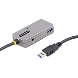 image-USB Hub Startech U01043-USB-EXTENDER Black Silver