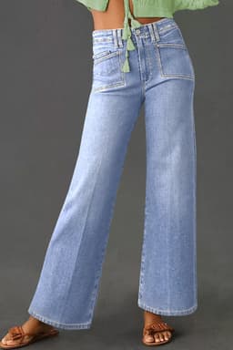 image-Beau Blue Loose Straight Leg Cropped Jeans