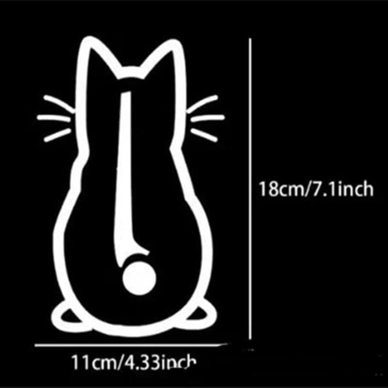 image-Personalized Cute Cat Shape Wiper Decoration Sticker