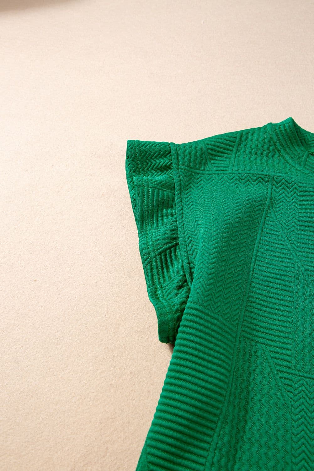 image-Skobeloff Textured Ruffle Split Top & Shorts Set