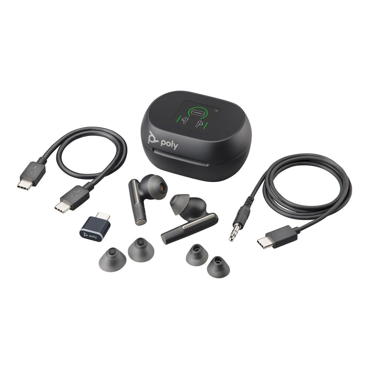 image-In-ear Bluetooth Headphones Poly Voyager Free 60+ UC Black
