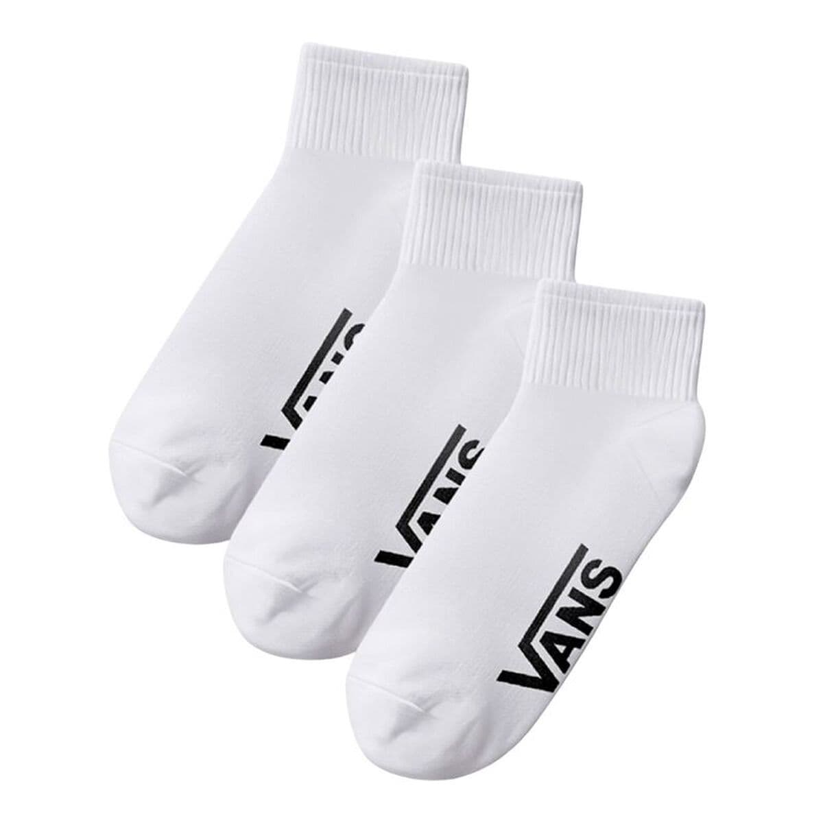 image-Sports Socks Vans Classic Quarter Crew White 3 Pieces
