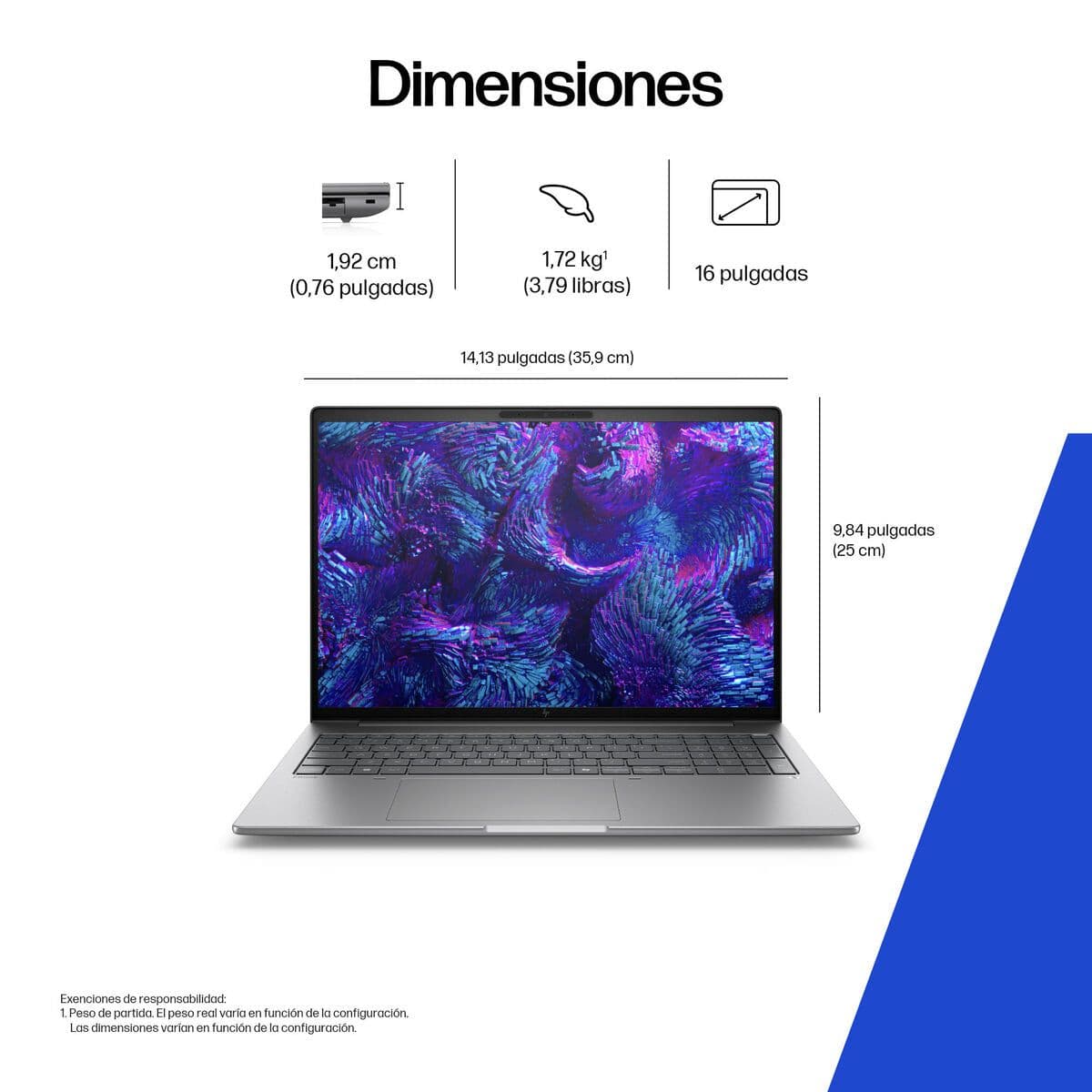 image-Laptop HP ZBOOK 8 G1I 16 U9-285H 16" 8 GB RAM 1 TB SSD