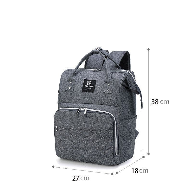 image-Large Capacity Multifunctional Usb Rechargeable Oxford Cloth Lightweight Baby Diaper Bag