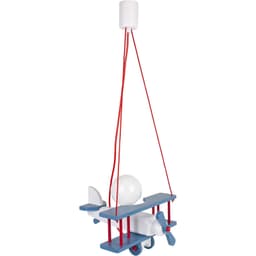 image-Hanging lamp Aeroplane small blue-white-red