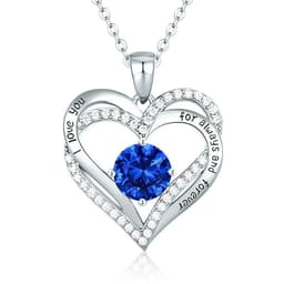 image-Female 925 Silver Twelve Birthstone Pendant Necklace