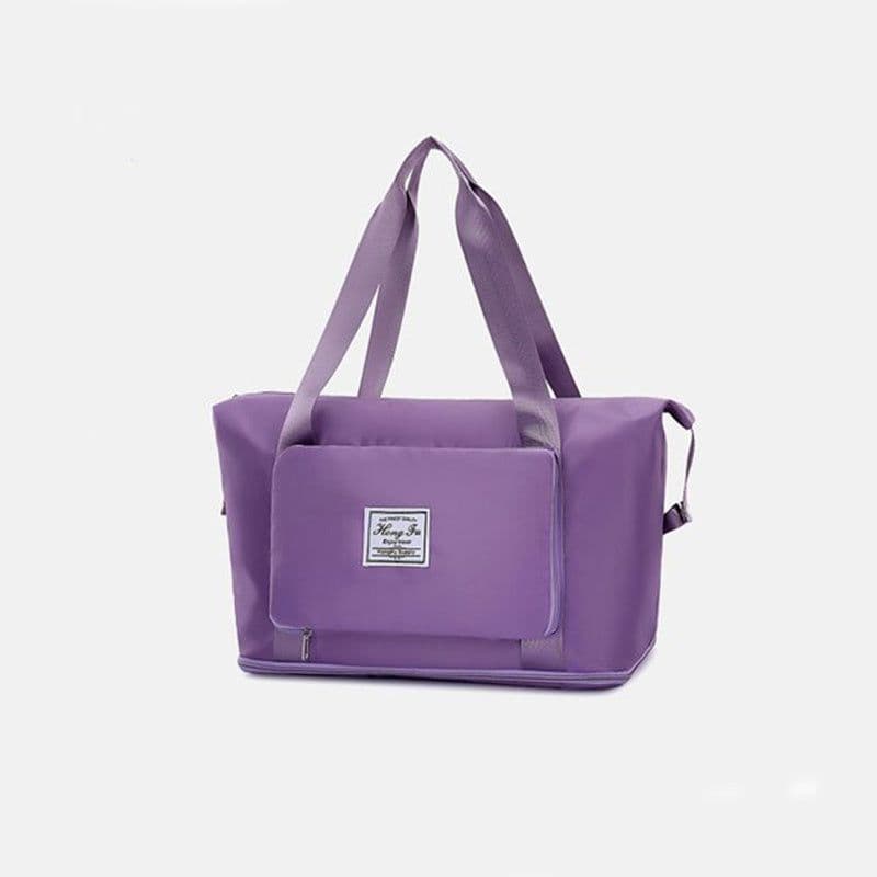 image-Foldable Storage Travel Bag Waterproof Large Capacity Gym Fitness Bag Weekender Overnight For Women