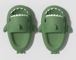 image-Adult's Slippers Indoor Outdoor Funny Shark Cartoon