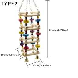 image-Parakeet Bird Toy Amusement Park Swing Stand