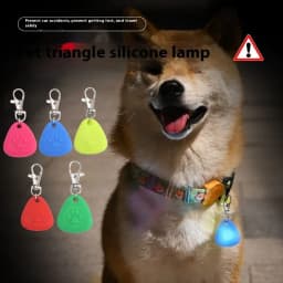 image-Silicone Triangle Pendant Light-emitting Pendant Pet Supplies Ornaments
