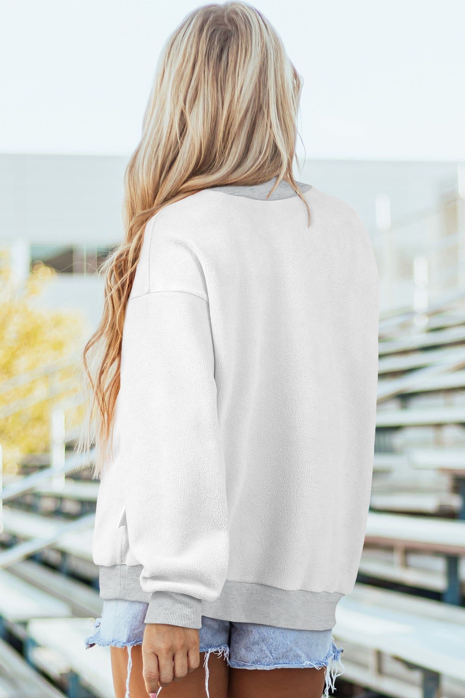 image-Alabama Reversible Mock Neck Sweatshirt - Light Grey Fleece