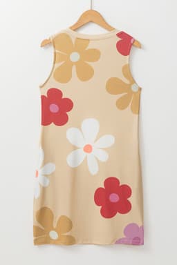 image-Apricot Daisy Flower Print Tank Dress