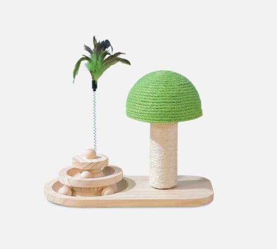 image-Pet Cat Tree Toys Cat Scratch Post Pet Furniture Scratching Post Cats Claw Scratcher Double Sisal Balls Cat Accessories