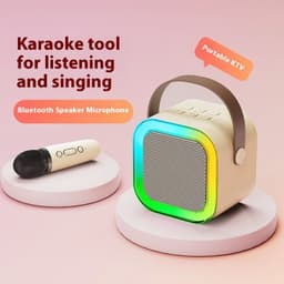 image-Wireless Bluetooth Audio Mini Microphone Singing And Singing All-in-one Machine Children's Family Ktv Suit