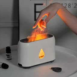 image-Home Appliances Mini Remote Control Flame Diffuser Air Humidifier