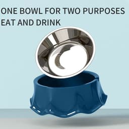 image-Pet Cat Dog Bowl For Food And Water, Stainless Steel Pet Feeding Bowl, Cat Bowls Non-Slip Stainless Steel Small Cat Food Bowls Durable Non-Skid Insulated Heavy Duty With Rubber Bottom
