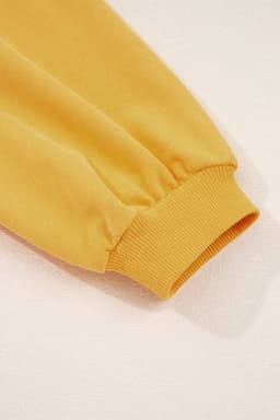 image-Citrus Pleated Balloon Sleeve Pullover Sweatshirt