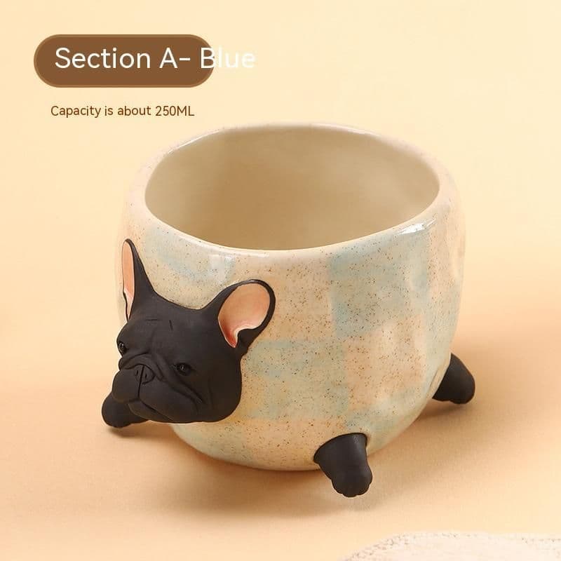 image-Handmade Bulldog Coffee Cup Water Cup Creative
