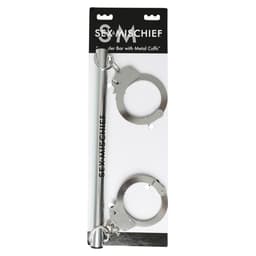 image-Spreader Bar With Metal Cuffs Sportsheets