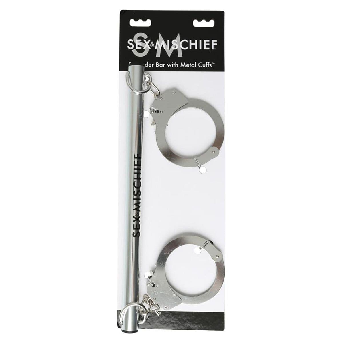 image-Spreader Bar With Metal Cuffs Sportsheets