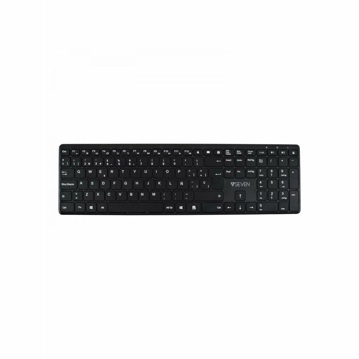 image-Bluetooth Keyboard V7 KW550 BT Black Spanish Qwerty