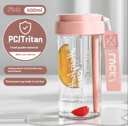 image-Plastic Water Cup Scented Tritan High Temperature Resistant Large Capacity Cup