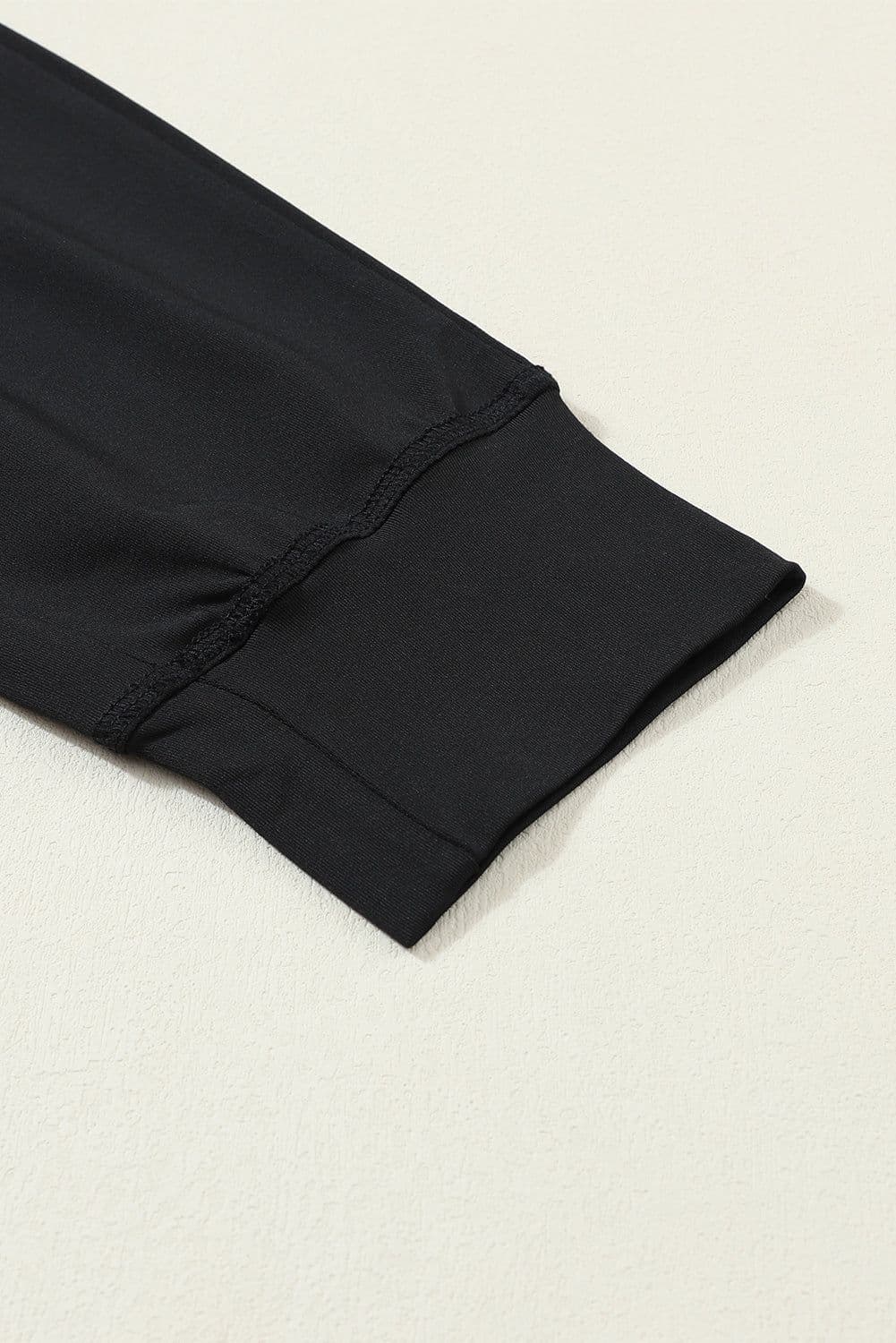 image-Black Drawstring Waist Pocketed Joggers