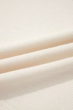 image-Jet Stream Solid Color Contrast Textured Patchwork Raw Edge 2pcs Short Set