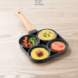 image-Four-hole Egg Frying Pan Medical Stone Non-stick Pan Home Breakfast Mini Frying Pan