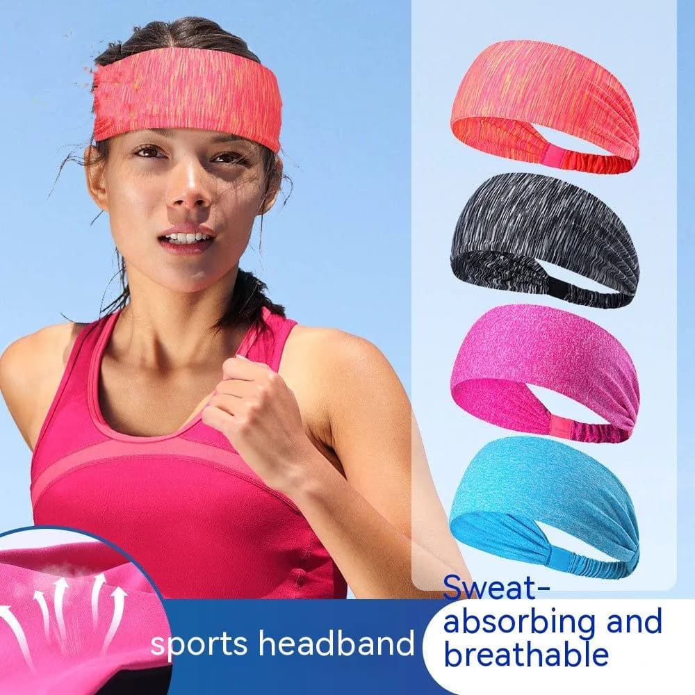 image-Quick-drying Antiperspirant Yoga Hair Band For Women