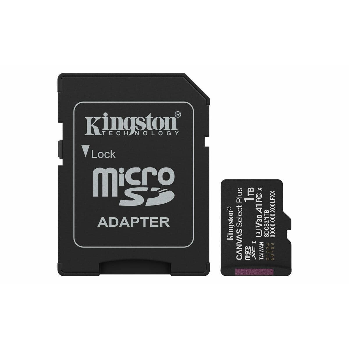 image-Micro SD Memory Card with Adaptor Kingston SDCS3 1 TB
