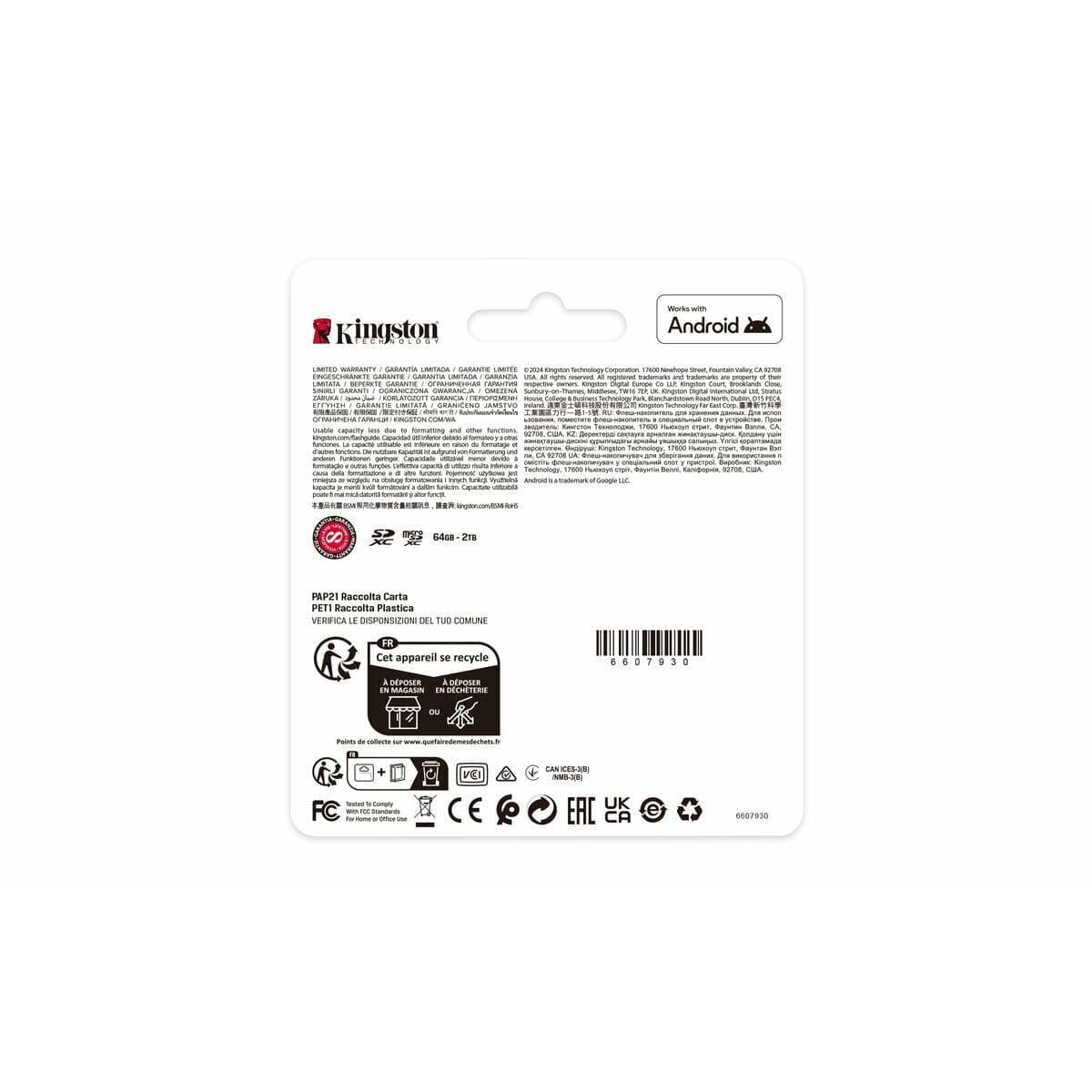 image-Micro SD Memory Card with Adaptor Kingston SDCS3 1 TB