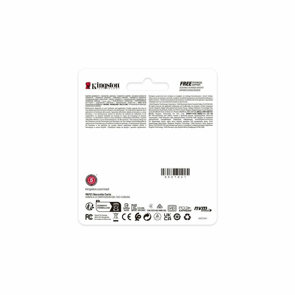 image-Hard Drive Kingston NV3 M.2 2230 500 GB SSD