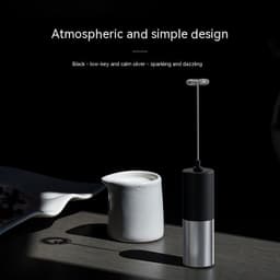 image-Electric Milk Frother - Stainless Steel Mini Coffee Foam Maker