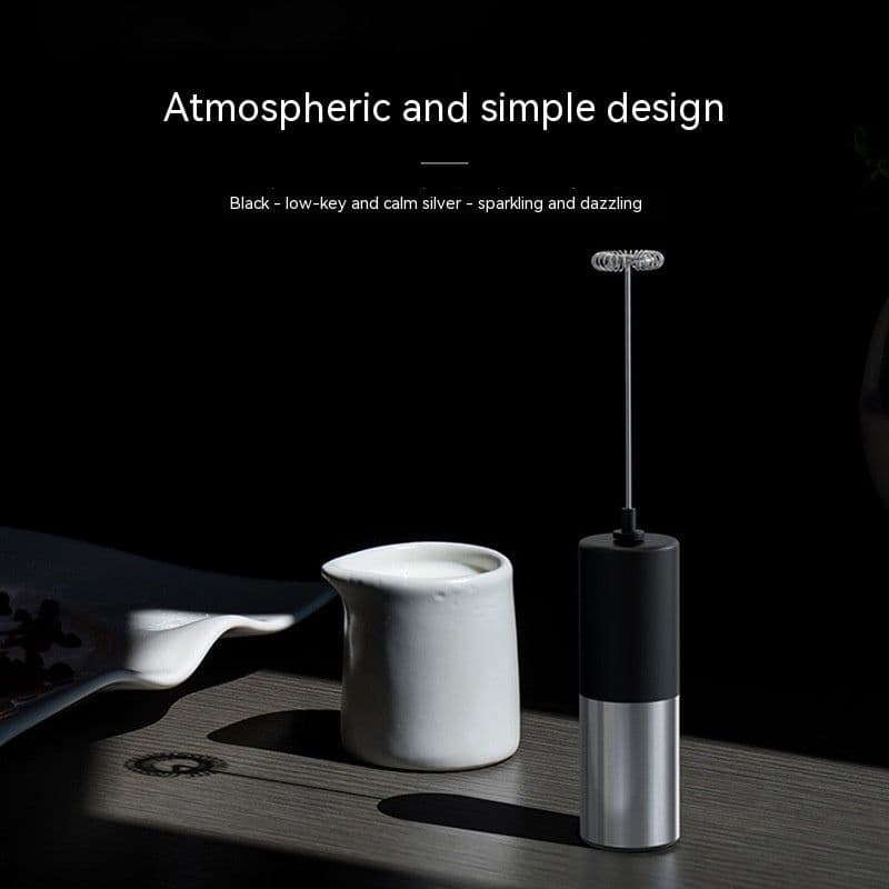 image-Electric Milk Frother - Stainless Steel Mini Coffee Foam Maker