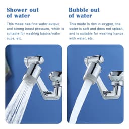 image-1080° Bathroom Water Tap Nozzle Universal Rotation Faucet Extender Sprayer Kitchen Tap Extend Adapter Aerator 2 Spray Modes