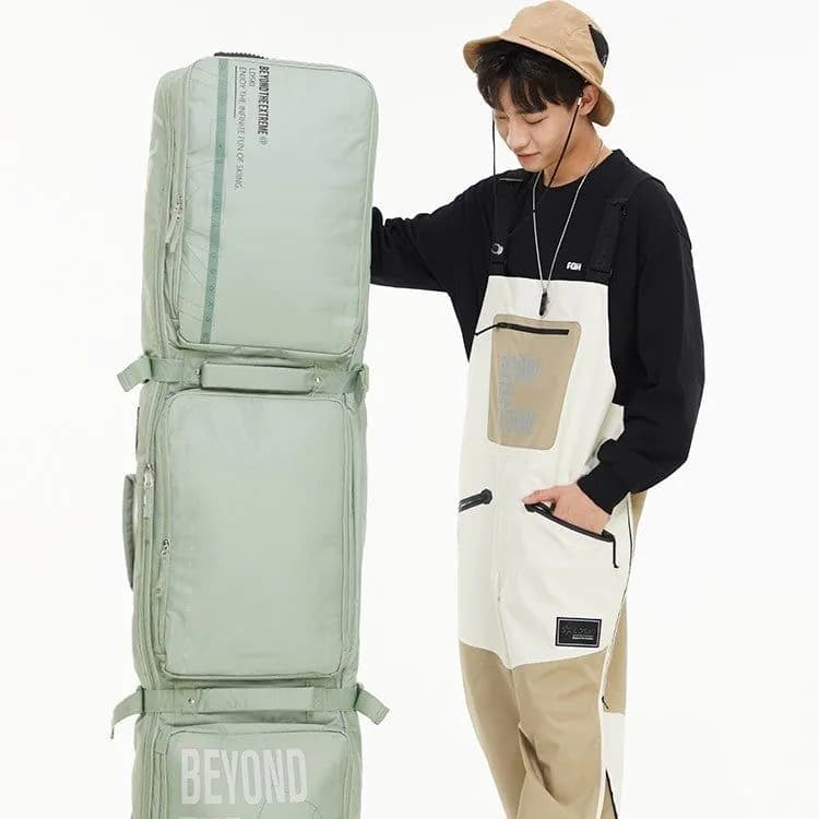 image-Single And Double Snowboard Snowboard Storage Bag With Wheel Large Capacity