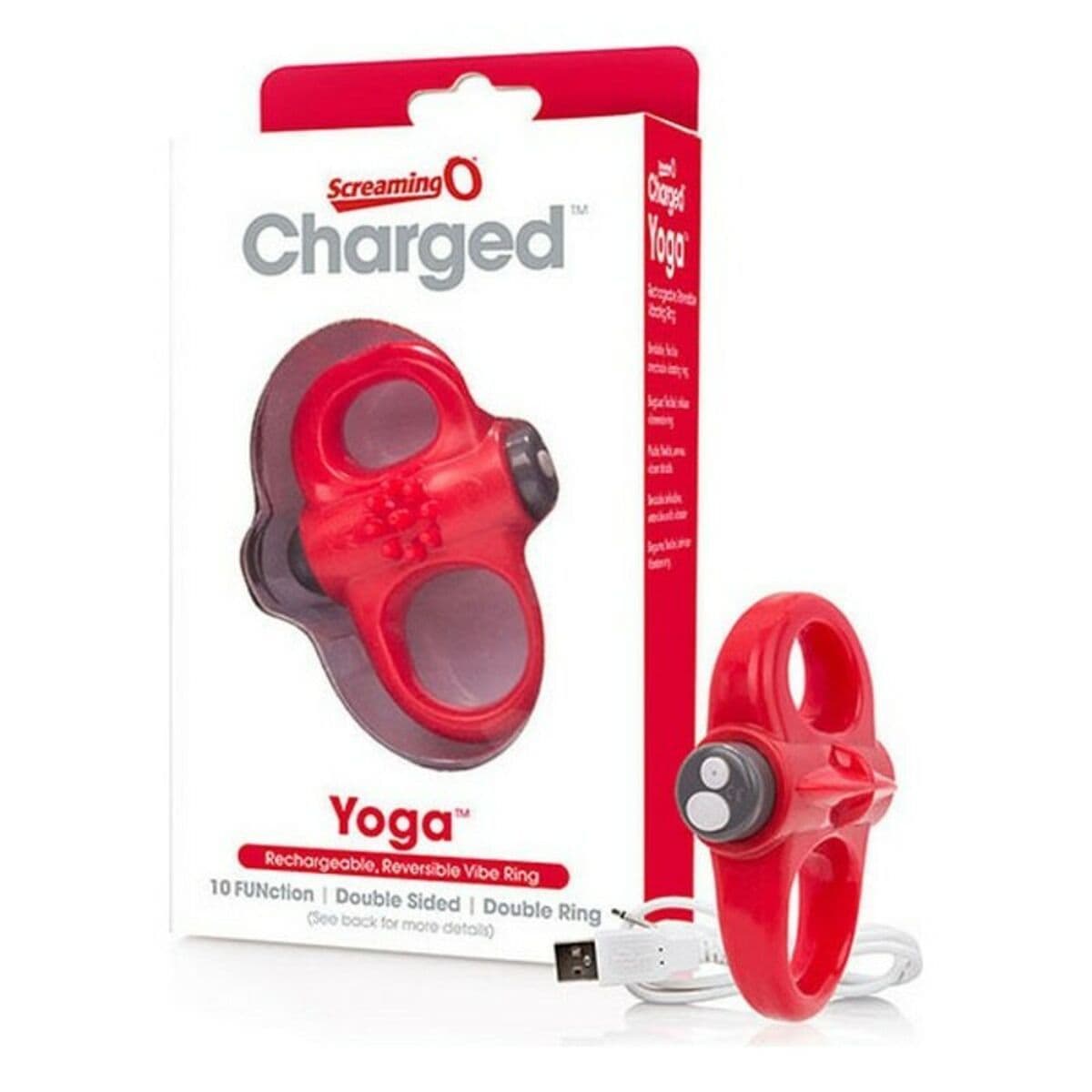 image-Vibraring Cockring The Screaming O Charged Yoga Red