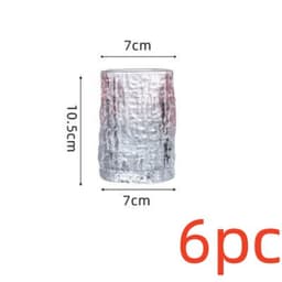 image-Gradient Color Wine Glass Tree Pattern Cup Glass Water Cup Tea Cup