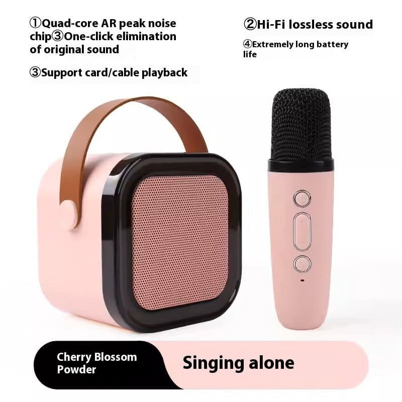 image-Wireless Bluetooth Audio Mini Microphone Singing And Singing All-in-one Machine Children's Family Ktv Suit