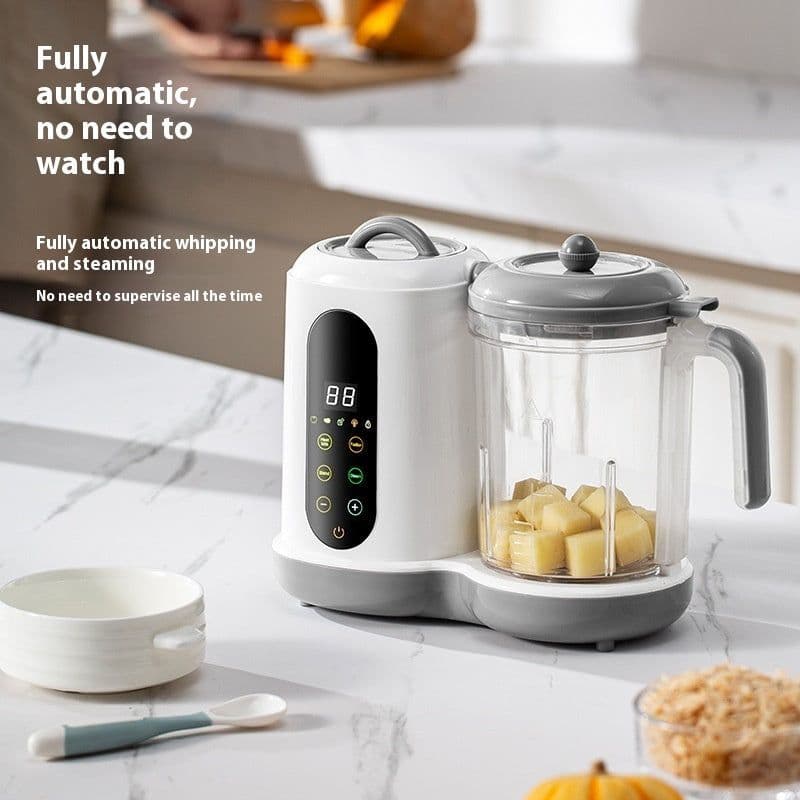 image-Automatic Baby Food Processor - Stainless Steel 1L Mixer