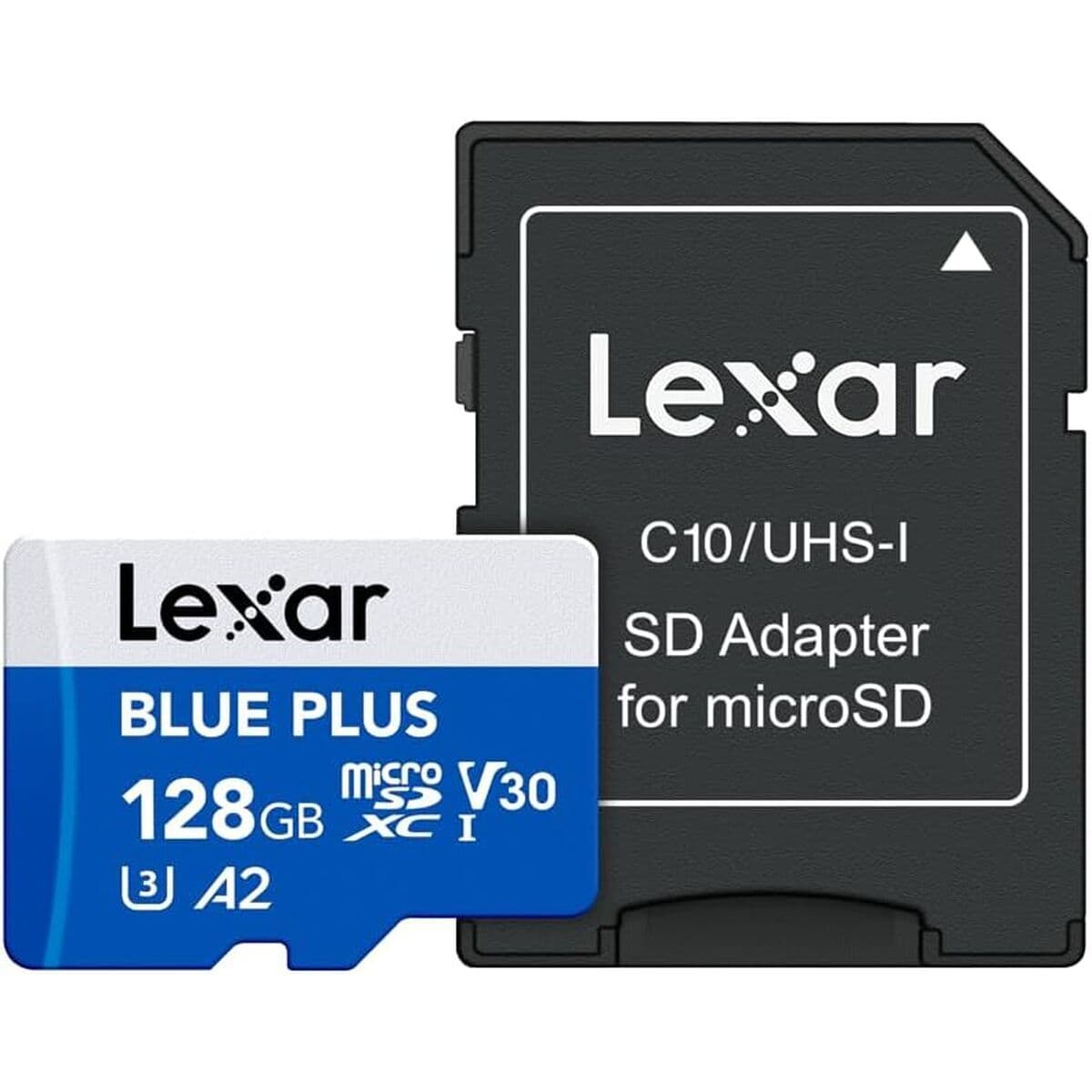 image-Micro SD Memory Card with Adaptor Lexar LMSBLPL128G-BNANG 128 GB