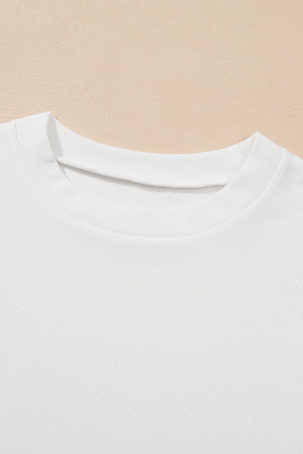image-Contrast Ricrac Floral Sleeve Top - White (57 characters)
